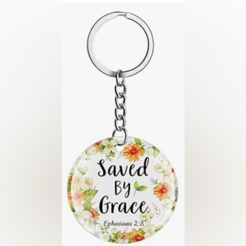 5 for $10 Christian Scripture Floral Keychains | Faith Bag Charms